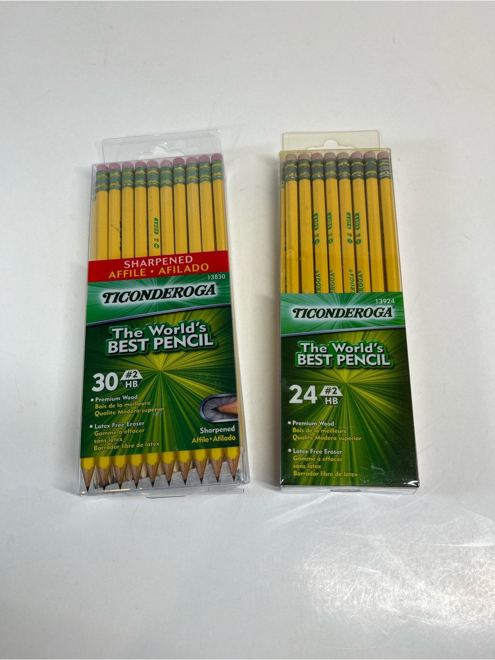 Lot of 2 Ticonderoga The World's Best Pencil Sharpened #2 HB Dixon 2012 Prang